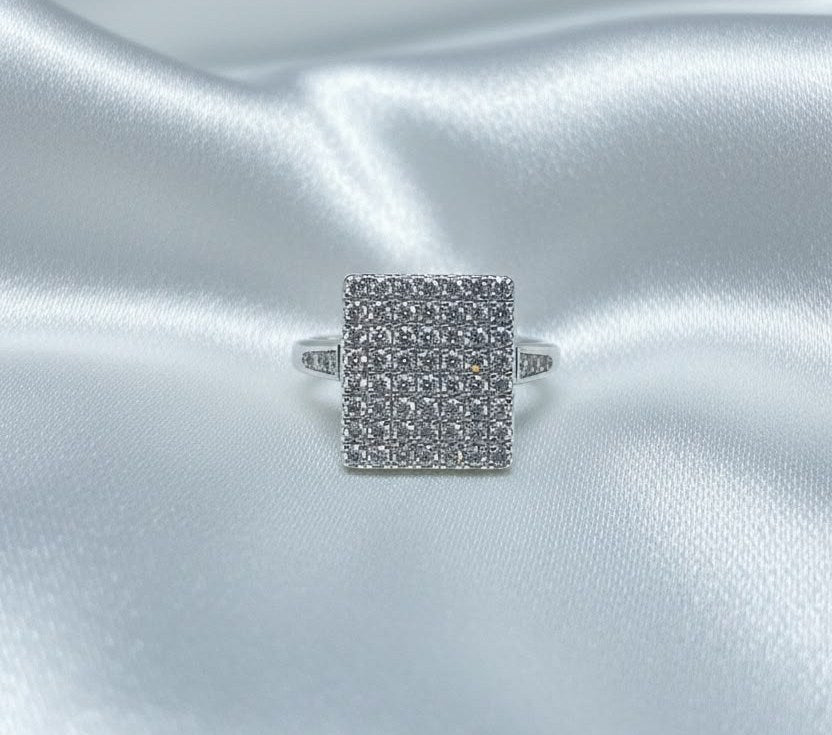 Daily wear silver square ring