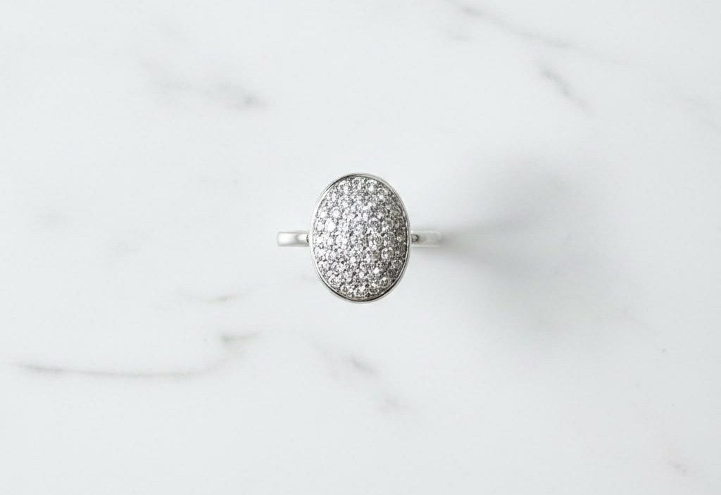 Daily wear silver oval shape ring