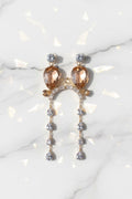 Teardrop pink earring