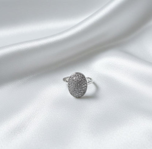 Daily wear silver oval shape ring