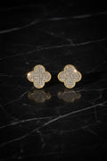 Iconic four leaf silver earring