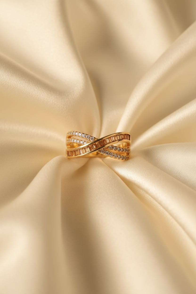 Golden Crossover Ring