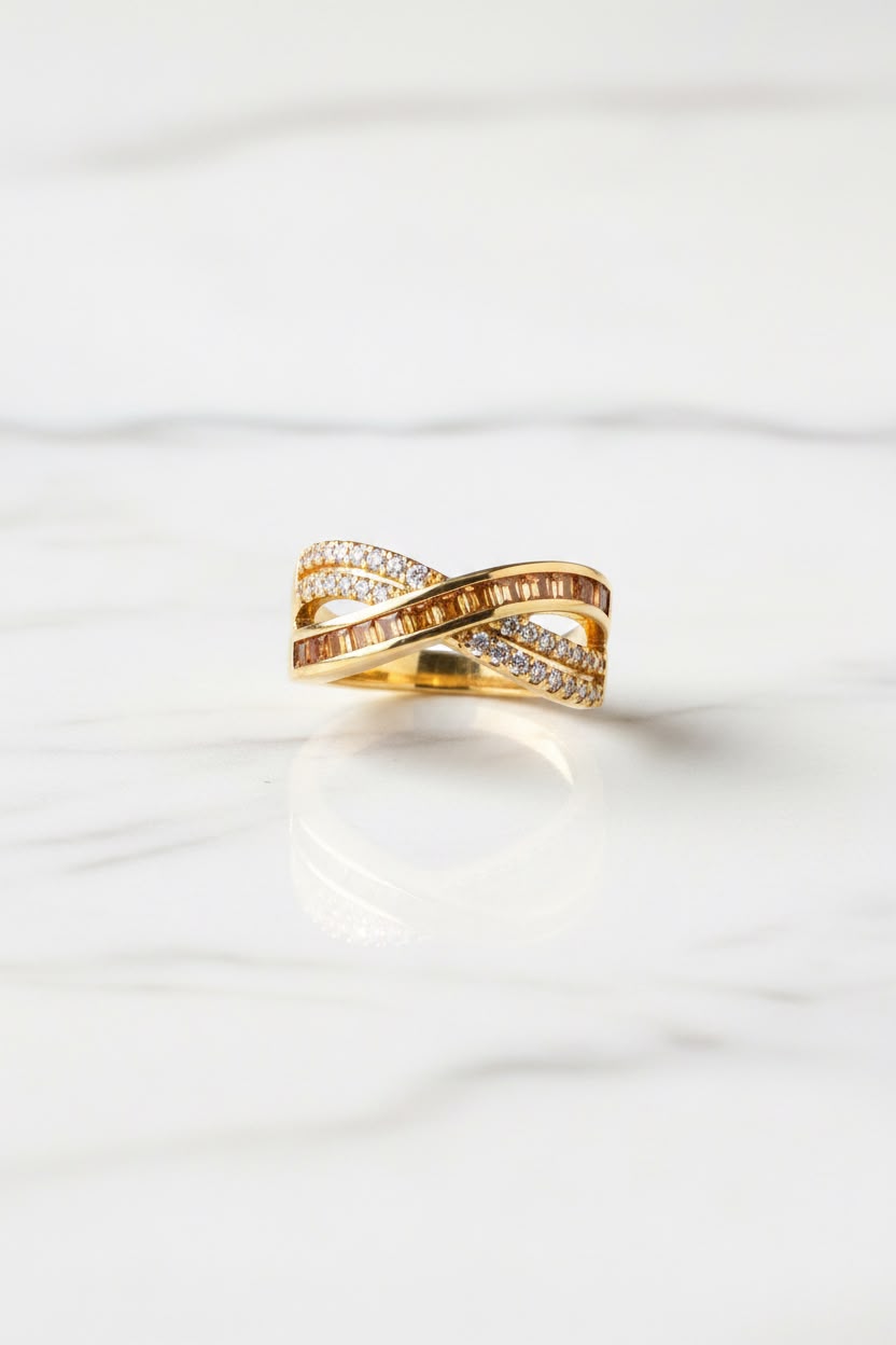 Golden Crossover Ring
